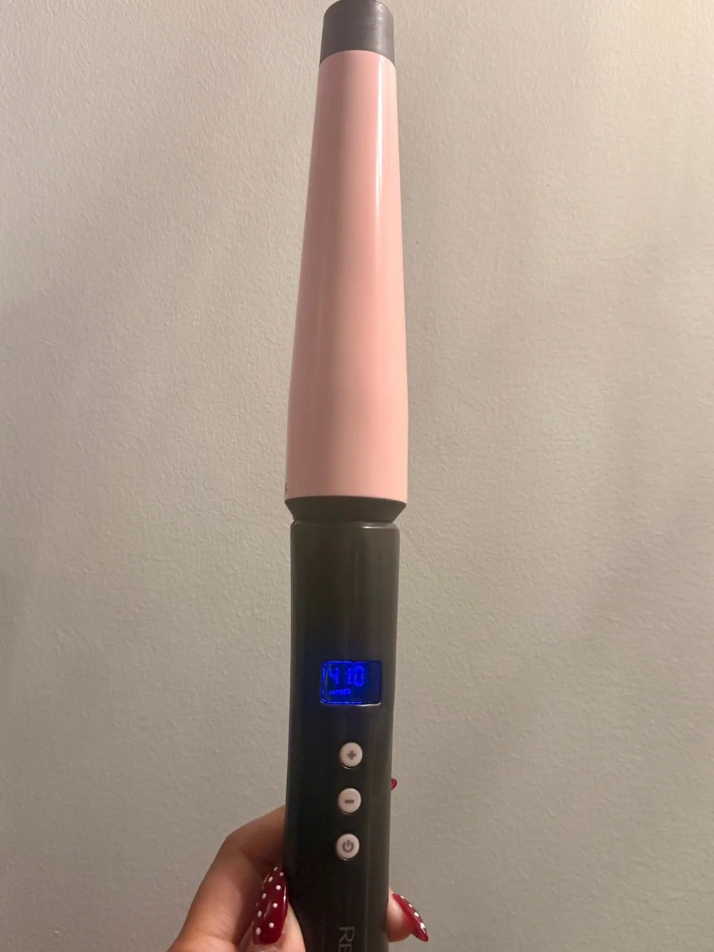 Remington Pink & Black Tapered Curling Wand | 1.25 inch